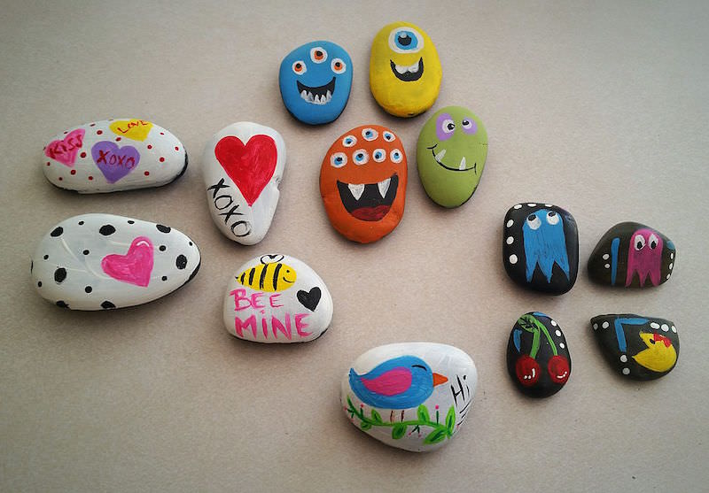 719 rocks collection of monster faces